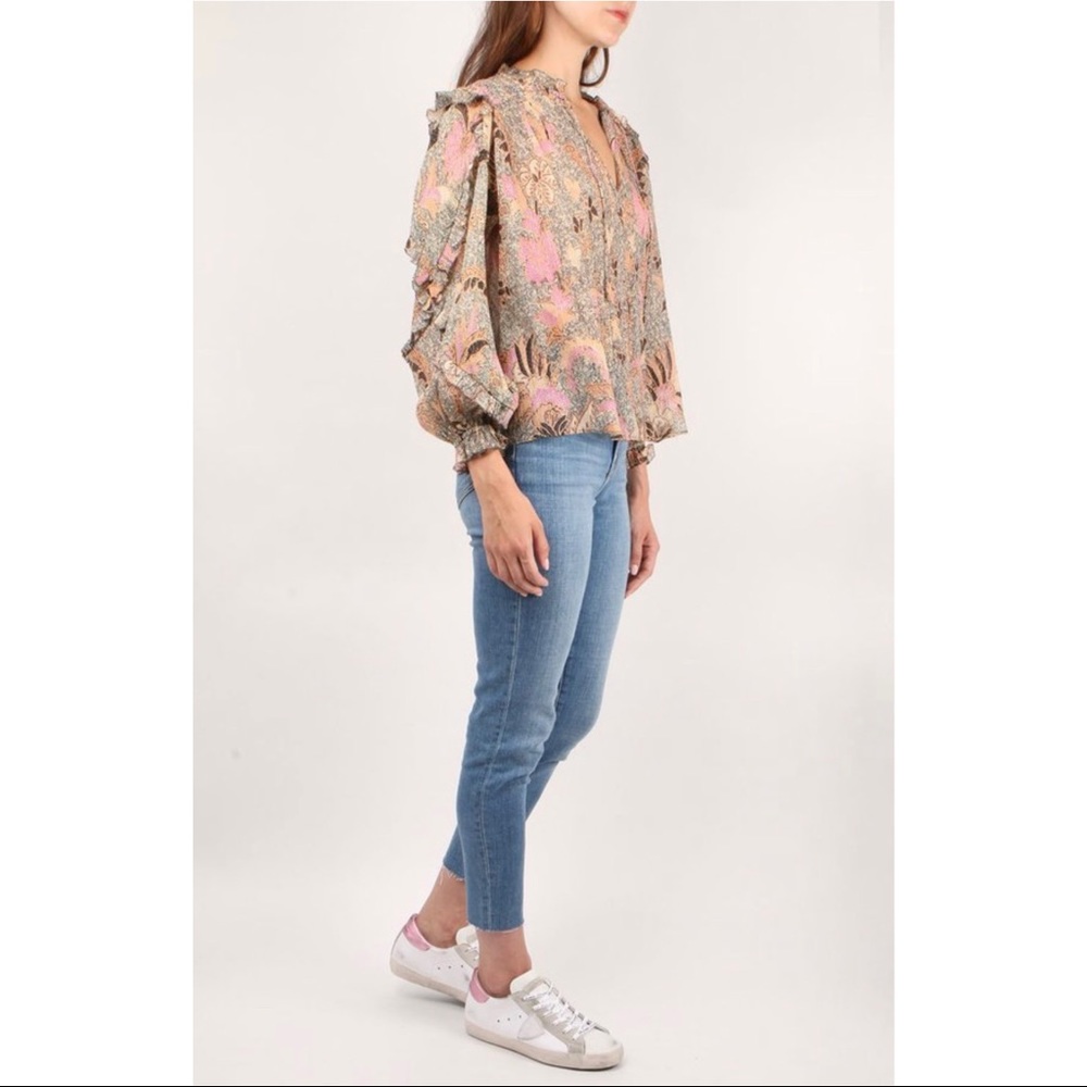 ULLA JOHNSON Lara Blouse in Ivory - Picture 5 of 7
